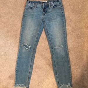 size 25 Free People skinny light wash jeans